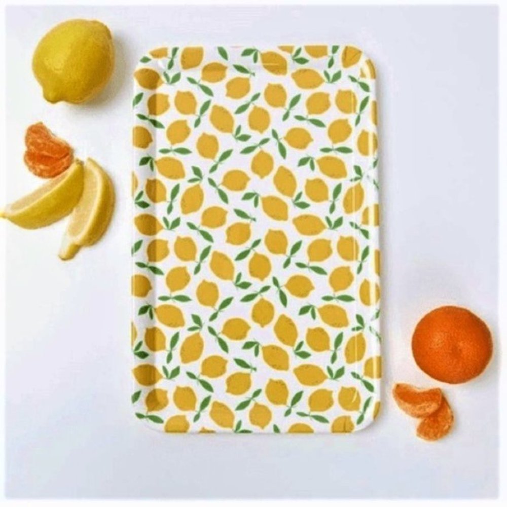 To The Market Lemon Squeeze Melamine Serving Tray